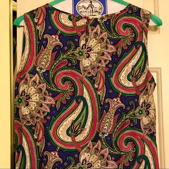 Silk paisley sleeveless top - Picture 3 of 5